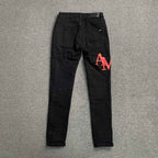 Calça Amiri Jeans Staggered Logo Preta