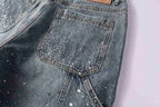 Bermuda Purple Brand Jeans Crystal Denim