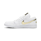 Air Jordan 1 Low White Metallic Gold