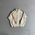 Jaqueta Corteiz Knit Zip Up Fleece Cream