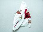 Moletom Supreme Football Zip Up Hooded White Red