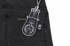 Calça Chrome Hearts Jeans Cross Patches Black
