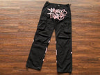 Calça Minus Two Cargo Preto/Rosa