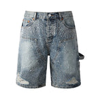 Bermuda Purple Brand Jeans Crystal Denim