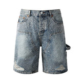 Bermuda Purple Brand Jeans Crystal Denim