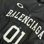 Jaqueta Balenciaga Basketball Bomber Leather Black