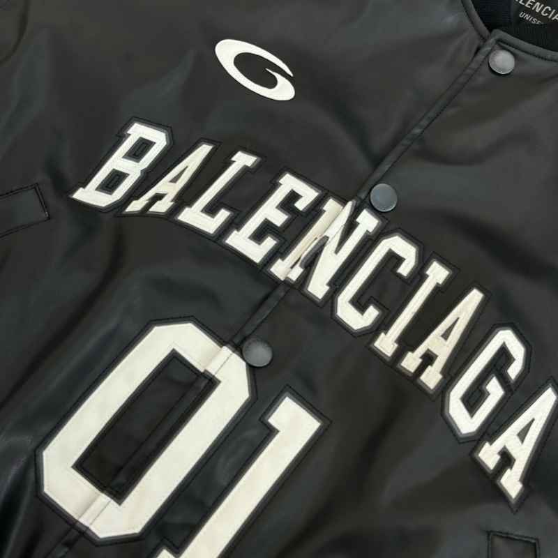 Jaqueta Balenciaga Basketball Bomber Leather Black