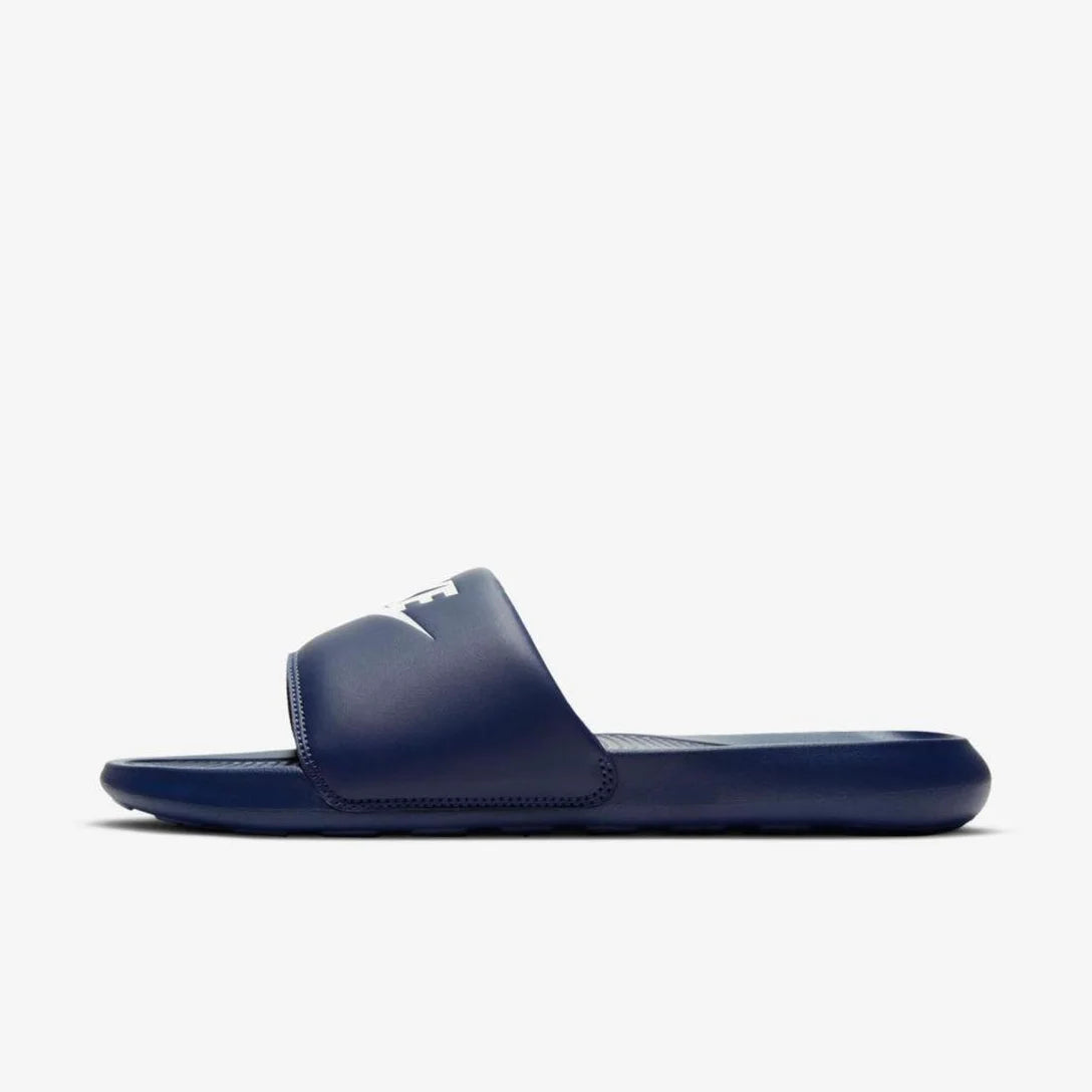 Chinelo Victori - Slide - Azul Escuro e Branco