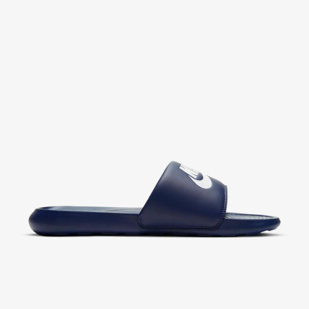 Chinelo Victori - Slide - Azul Escuro e Branco