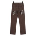 Calça Jeans Chrome Hearts Patches Cross Bown