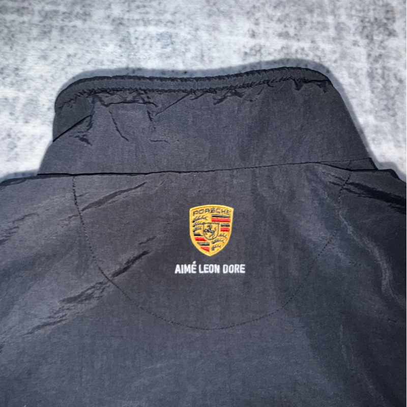 Jaqueta Aimé Leon Dore x Porsche Nylon Track Black
