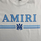 Camiseta Amiri Bar Logo Branca/Azul