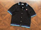 Conjunto Casablanca Crochê Gothic Preto e Azul