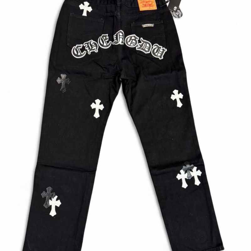Pronta Entrega - Calça Jeans Chrome Hearts Cross White