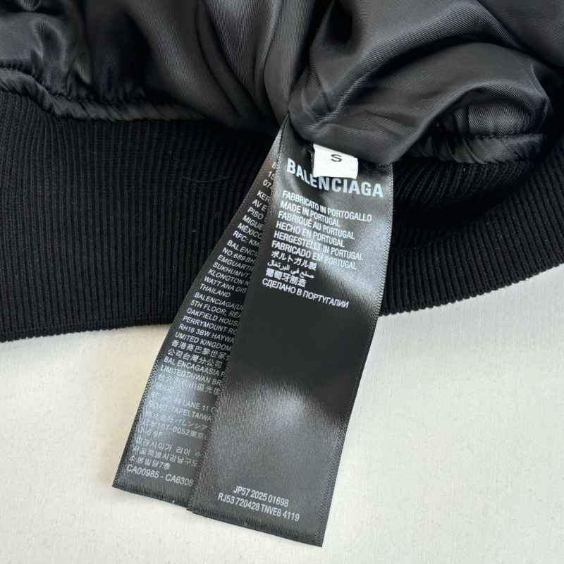 Jaqueta Balenciaga Basketball Bomber Leather Black