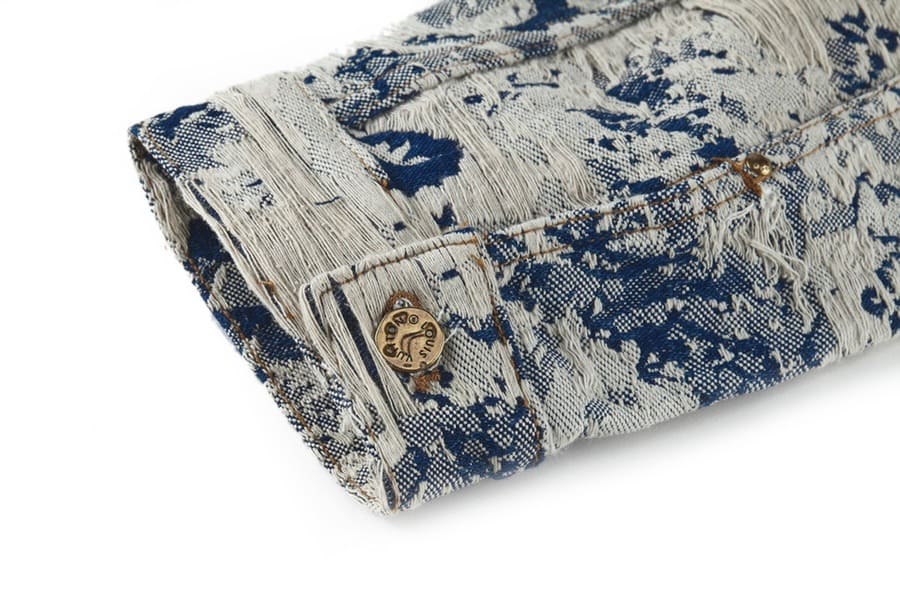 Pronta Entrega - Jaqueta Louis Vuitton Distressed Floral Denim