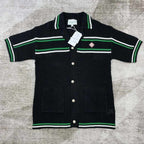 Conjunto Casablanca Crochê Preto e Verde