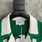 Conjunto Casablanca Crochê Branco/Verde
