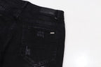 Calça Amiri Distressed Varsity Logo Jeans