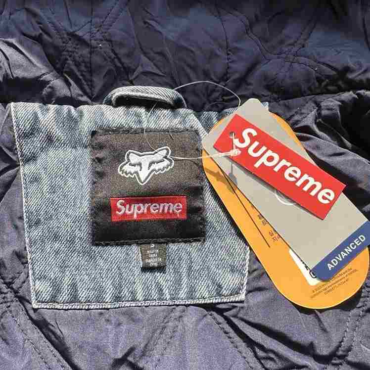 Jaqueta Supreme x Fox Racing Hooded Work Denim