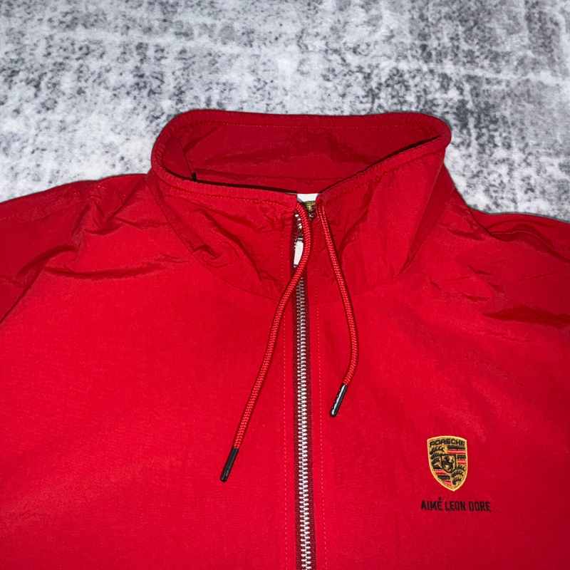 Jaqueta Aimé Leon Dore x Porsche Nylon Track Red