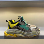 Gucci X Balenciaga The Hacker Project Triple S Beige Green Yellow (Pronta Entrega)