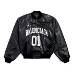 Jaqueta Balenciaga Basketball Bomber Leather Black