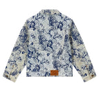 Pronta Entrega - Jaqueta Louis Vuitton Distressed Floral Denim