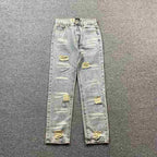 Calça Hellstar Torn Jeans Logo