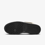 Air Jordan 1 Low White Black Metallic Gold Swoosh