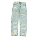 Calça Hellstar Torn Jeans Logo