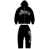 Conjunto Corteiz Arch Shield Zip Black
