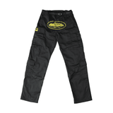 Calça Corteiz Cargo Preta e Amarelo