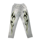 Calça Hellstar Grey Future Flame Grey/Green
