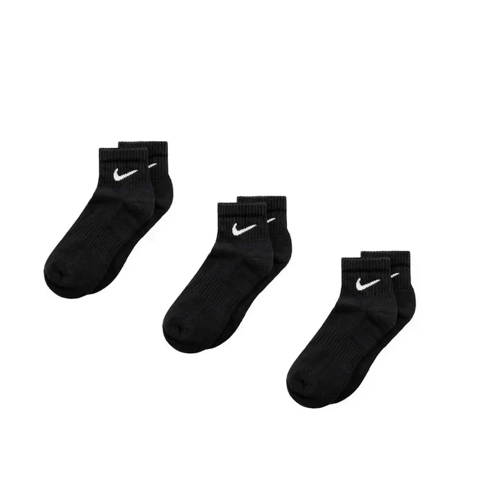 Meias Nike Everyday Cushioned Ankle Socks 3 Pares Preto