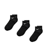 Meias Nike Everyday Cushioned Ankle Socks 3 Pares Preto
