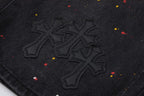 Bermuda Chrome Hearts Balck Cross Jeans