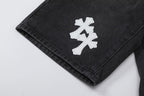 Bermuda Chrome Hearts Cross White Jeans