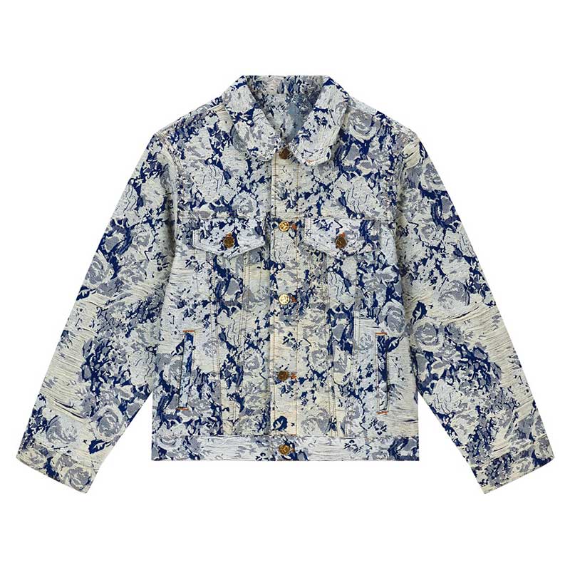 Pronta Entrega - Jaqueta Louis Vuitton Distressed Floral Denim