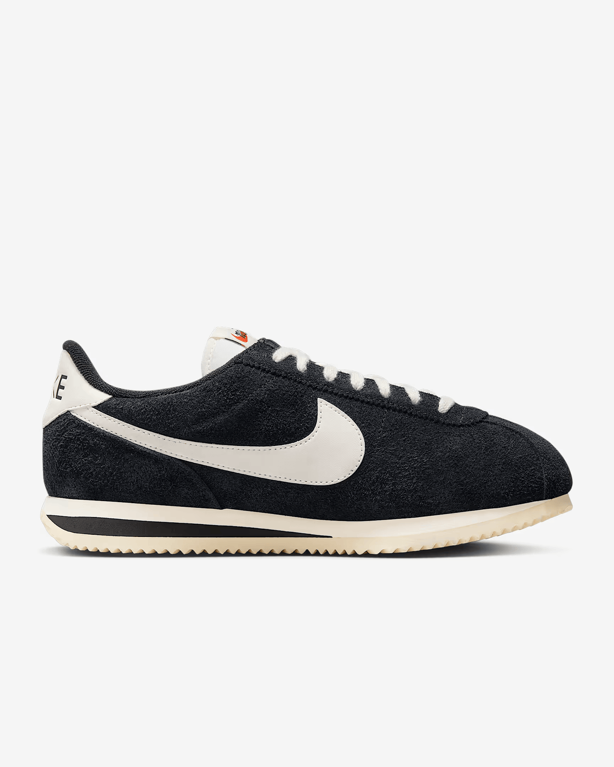 CORTEZ Preto com Vintage Suede Branco Clean