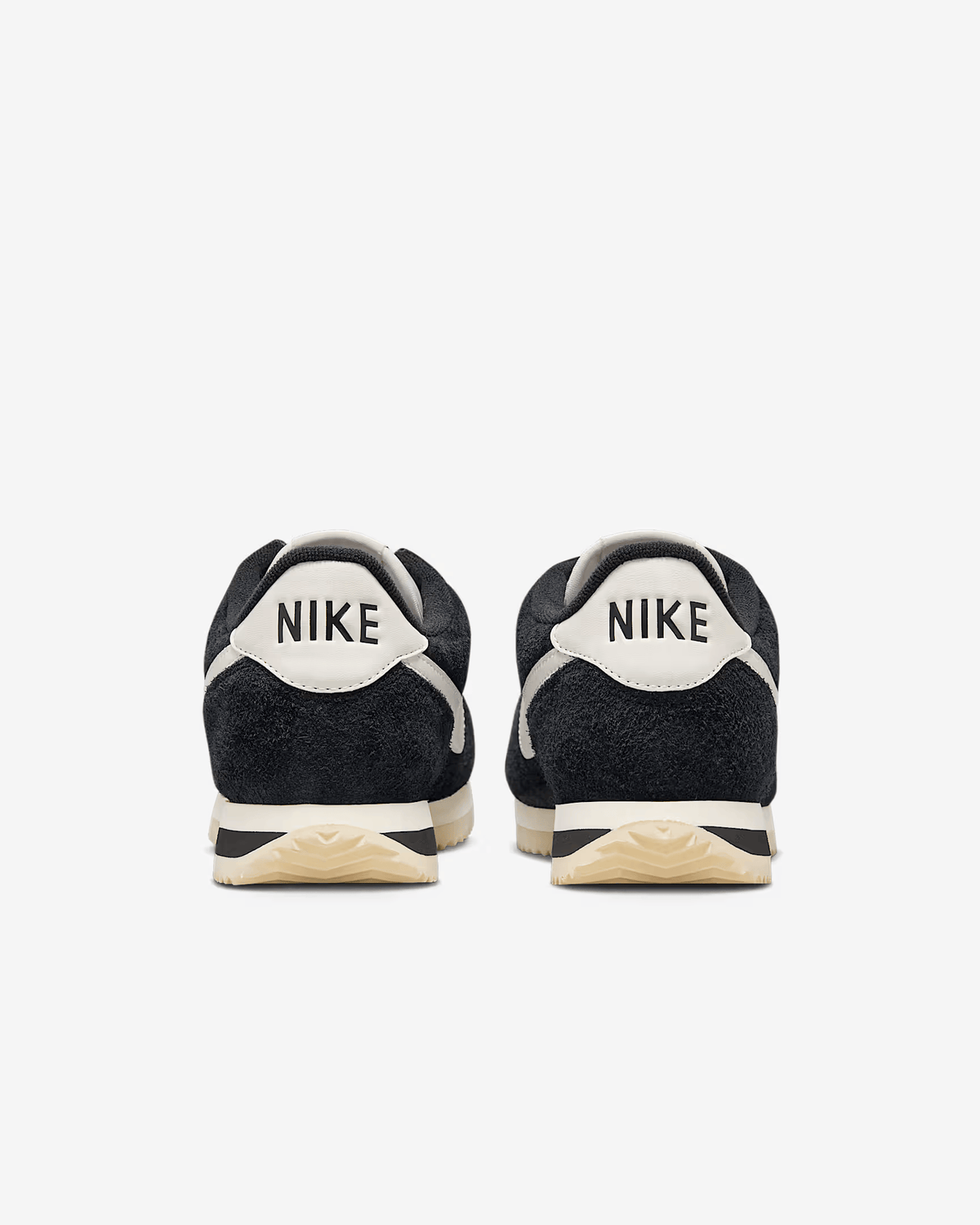 CORTEZ Preto com Vintage Suede Branco Clean