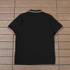 Camiseta Moncler Rib Polo Preta