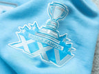 Moletom Supreme Football Zip Up Hooded Light Blue