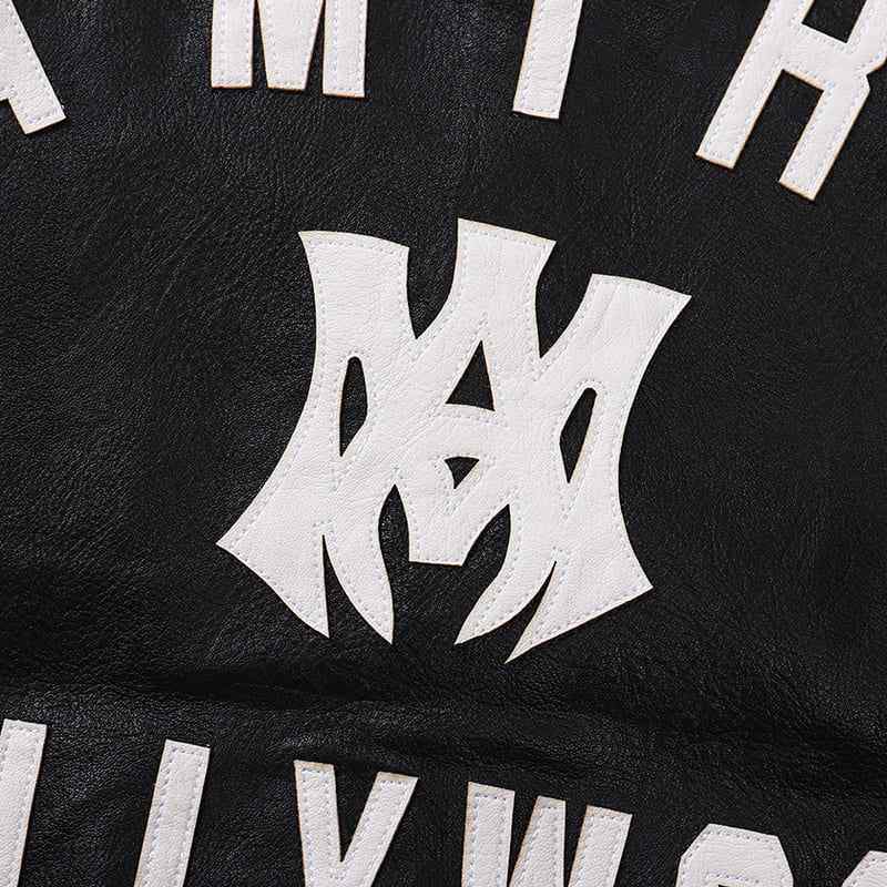 Jaqueta Amiri MA Hollywood bomber Leather Black