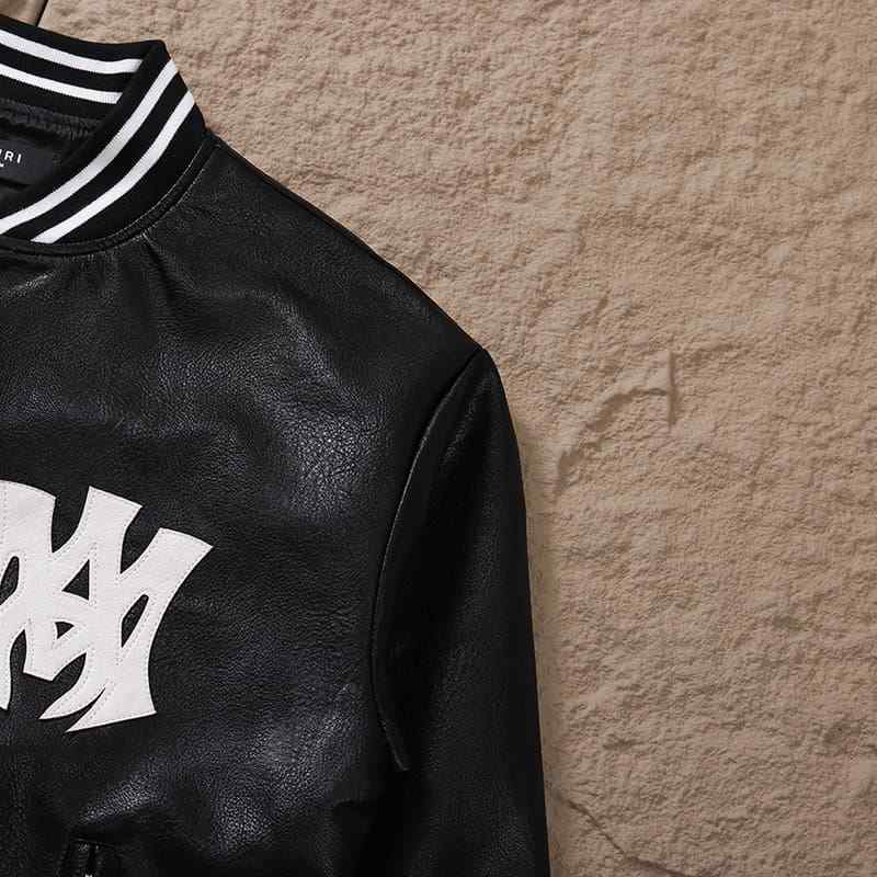 Jaqueta Amiri MA Hollywood bomber Leather Black