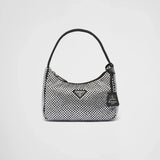 Bolsa em Cetim com Cristais Prada Re-Edition 2000