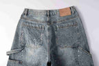 Bermuda Purple Brand Jeans Crystal Denim