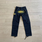 Calça Corteiz Cargo Preta e Amarelo
