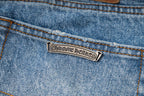 Calça Jeans Chrome Hearts Patches Cross Pink