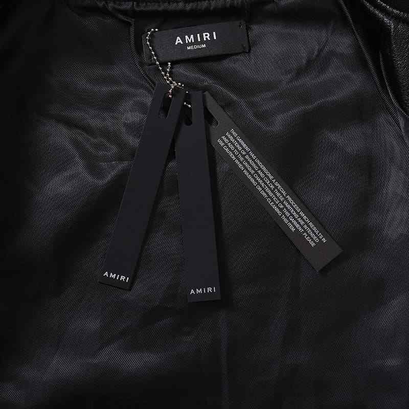 Jaqueta Amiri MA Hollywood bomber Leather Black